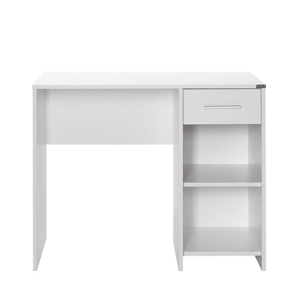 FWStyle White Single Drawer 2 Shelf Desk - image 3