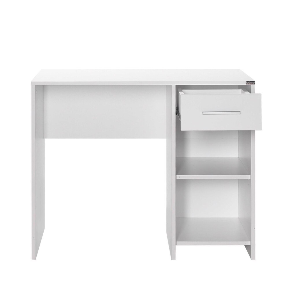 FWStyle White Single Drawer 2 Shelf Desk - image 4