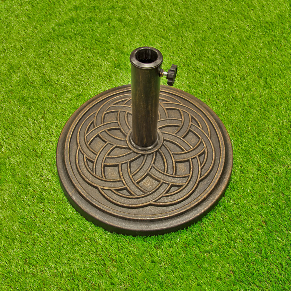 GardenKraft Celtic Pattern Resin Parasol Base 12kg - image 2
