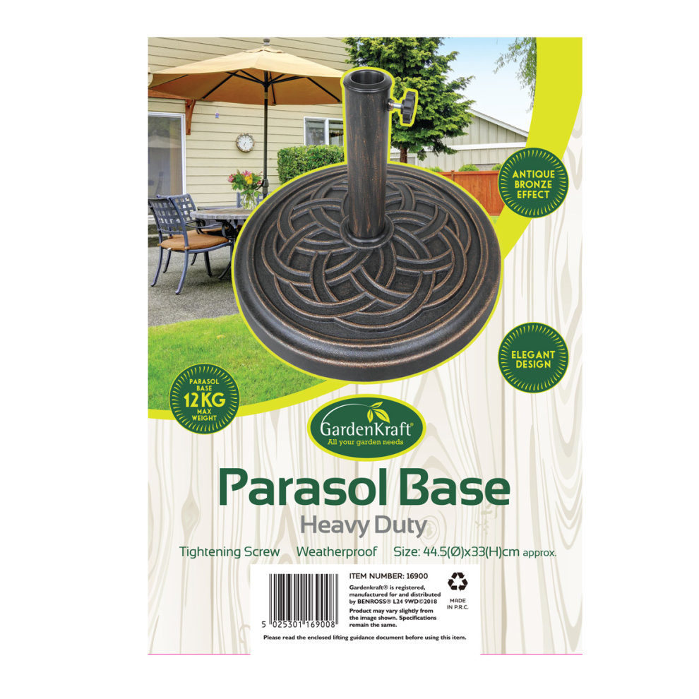 GardenKraft Celtic Pattern Resin Parasol Base 12kg - image 5