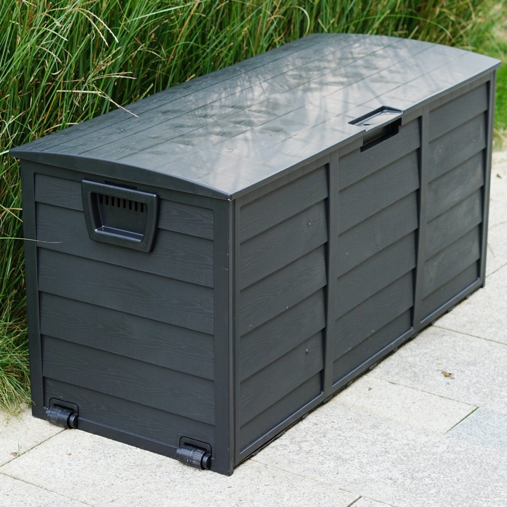Gr8 Garden Black 300L Plastic Outdoor Storage Box - image 2