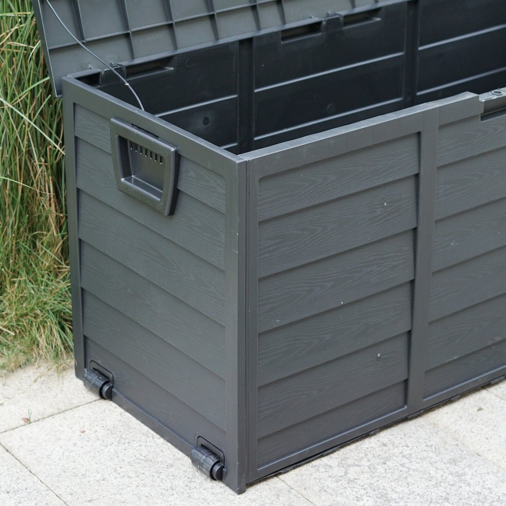 Gr8 Garden Black 300L Plastic Outdoor Storage Box - image 3