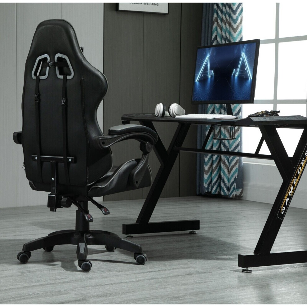 Grey Adjustable Tilt and Swivel Gaming Chair - image 4