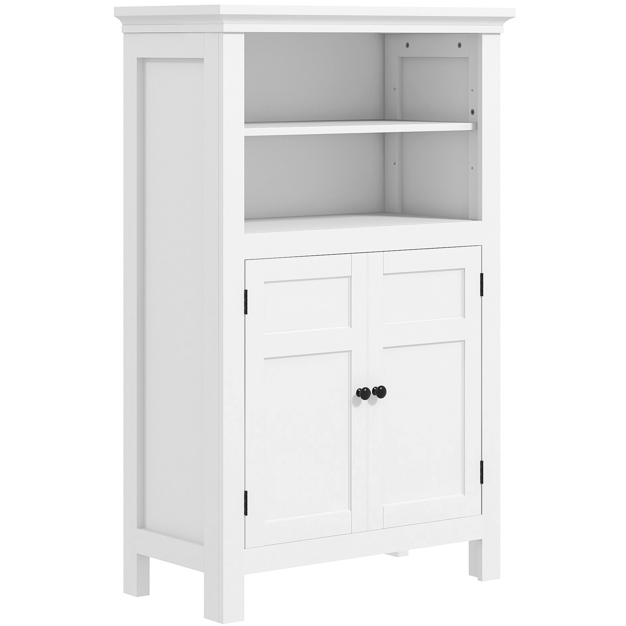 HOMCOM Homcom Modern Bathroom Storage Cabinet with Open Shelves, White