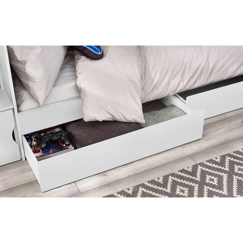 Julian Bowen Camelot All White Bunk Bed with Staircase - image 3