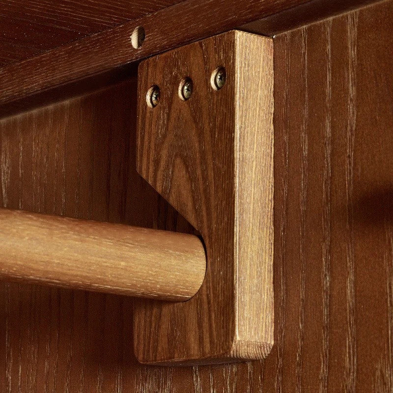 Julian Bowen Lowry 2 Door Single Drawer Cherry Ash Wardrobe - image 5