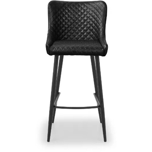 Julian Bowen Luxe Black Faux Leather Bar Stool - image 3