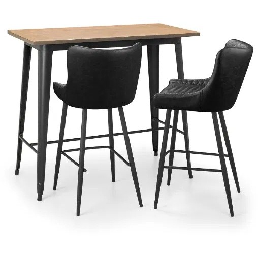 Julian Bowen Luxe Black Faux Leather Bar Stool - image 5