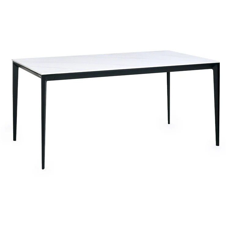 Julian Bowen Miami 6 Seater Rectangular Stone Top Dining Table White Marble - image 2