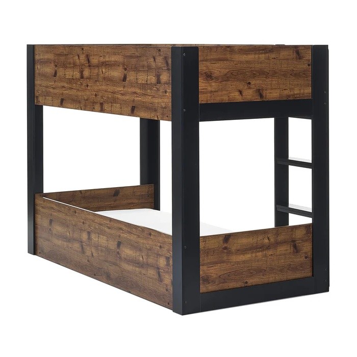 Julian Bowen Solomon Rustic and Black Bunk Bed - image 4