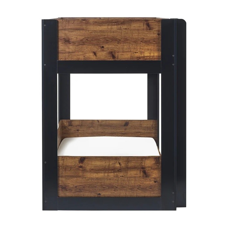 Julian Bowen Solomon Rustic and Black Bunk Bed - image 5