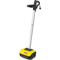 Yellow Karcher PCL 6 electric decking cleaner with long silver handle and black ergonomic grip.