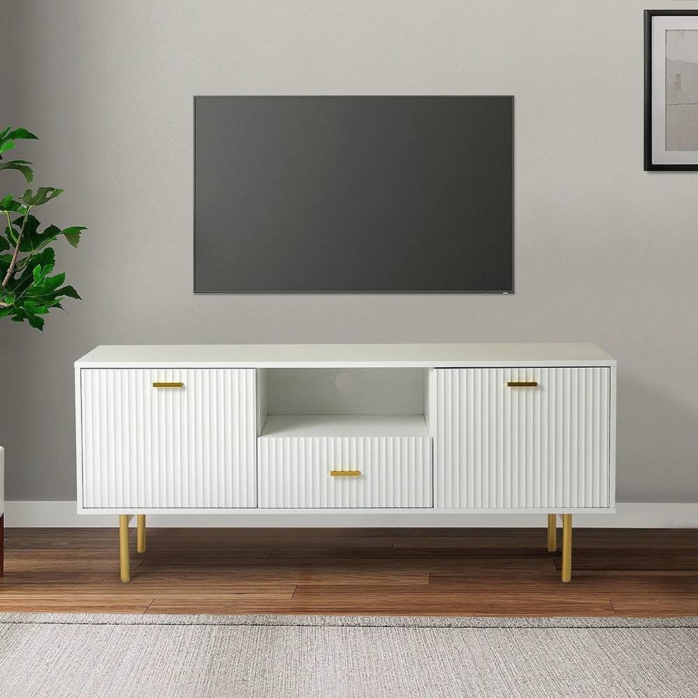 Kosy Koala 2 Door Single Drawer White TV Cabinet - image 2
