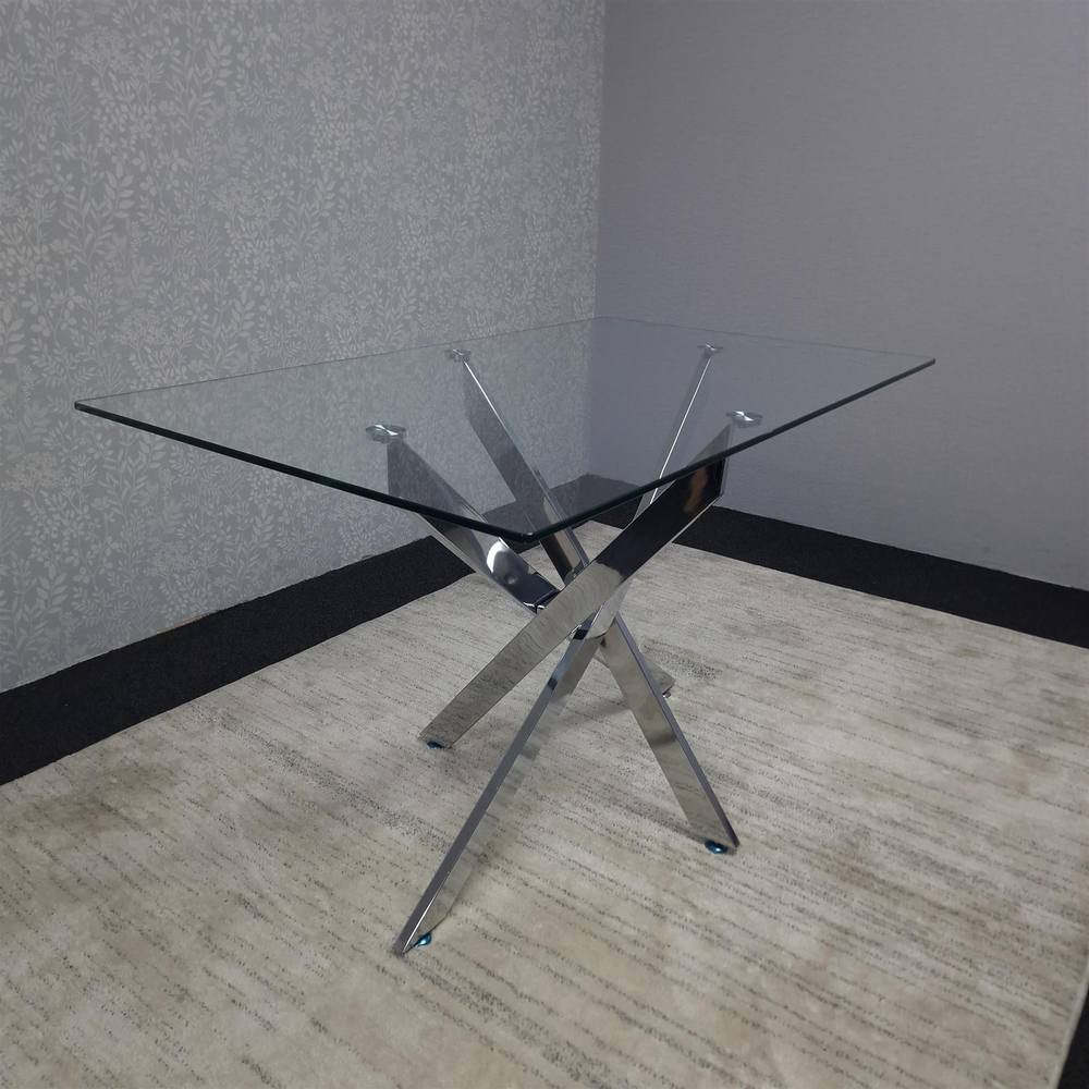Kosy Koala 4 Seater Glass Rectangle Dining Set Black Velvet - image 4