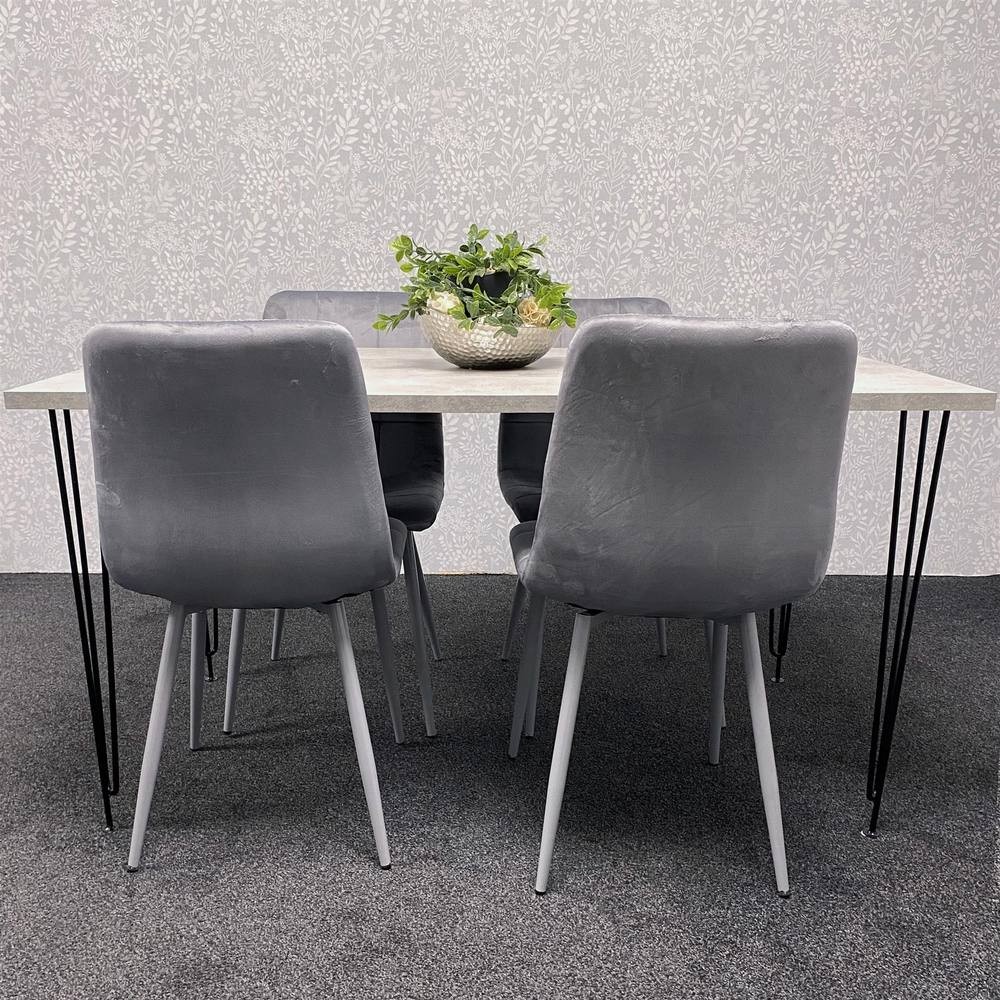 Kosy Koala 4 Seater Grey Dining Table Set - image 3