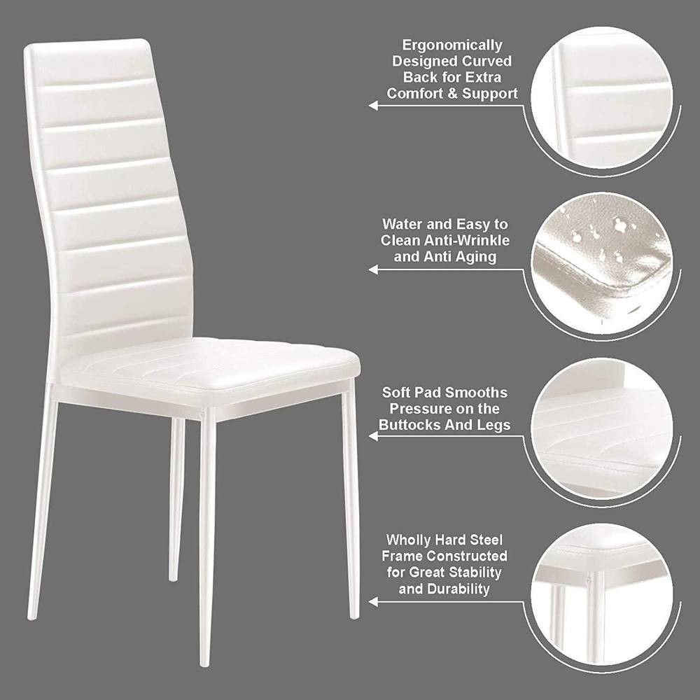 Kosy Koala 4 Seater Rustic Brown Dining Set White - image 4