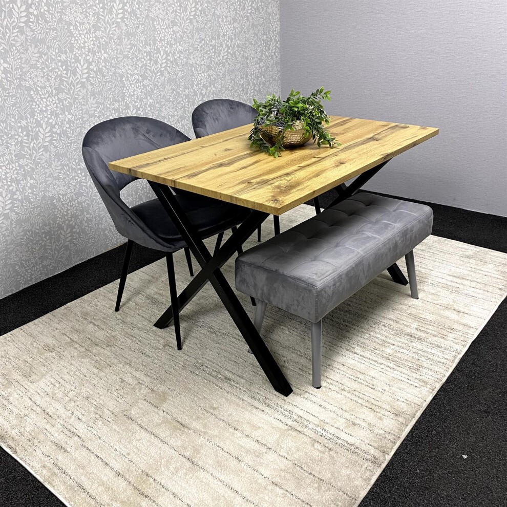 Kosy Koala 4 Seater Stone Dining Set Grey - image 3