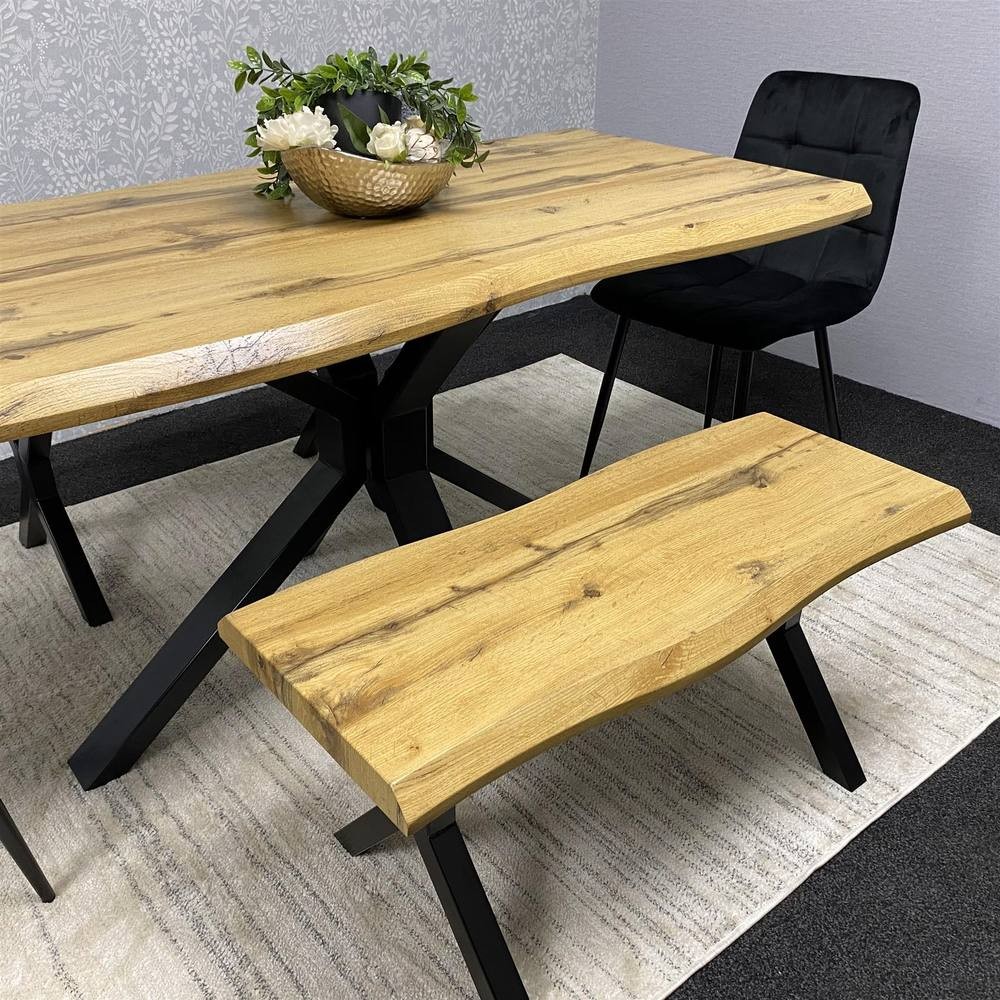 Kosy Koala 4 Seater Wood and Velvet Dining Bench Set Black - image 4