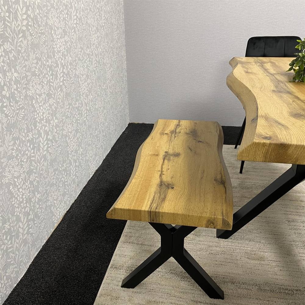 Kosy Koala 4 Seater Wood and Velvet Dining Bench Set Black - image 5
