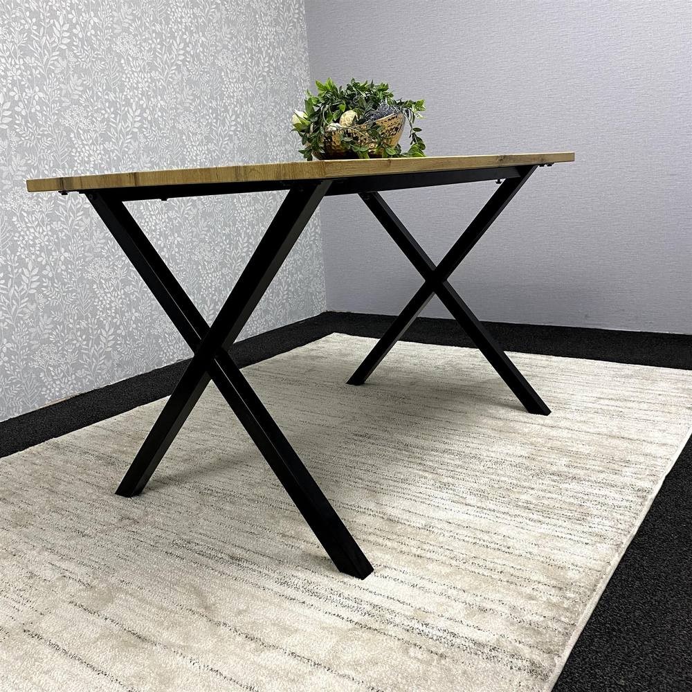 Kosy Koala 4 Seater Wood Rectangular Dining Table with Metal Legs - image 3