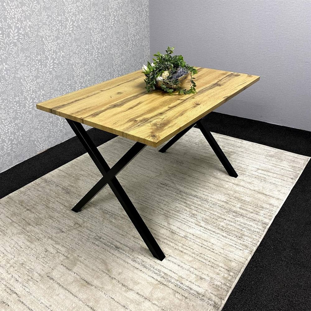 Kosy Koala 4 Seater Wood Rectangular Dining Table with Metal Legs - image 4