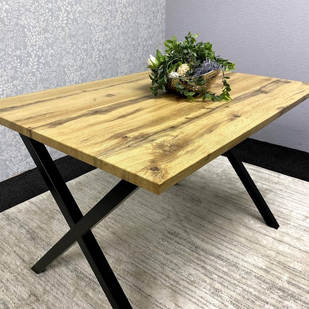 Kosy Koala 4 Seater Wood Rectangular Dining Table with Metal Legs - image 5