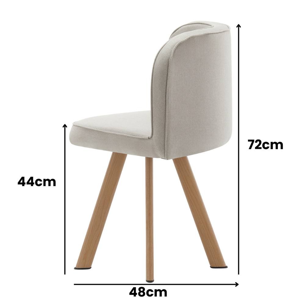 Kosy Koala 4 Seater Wooden Dining Set Light Brown Velvet - image 5