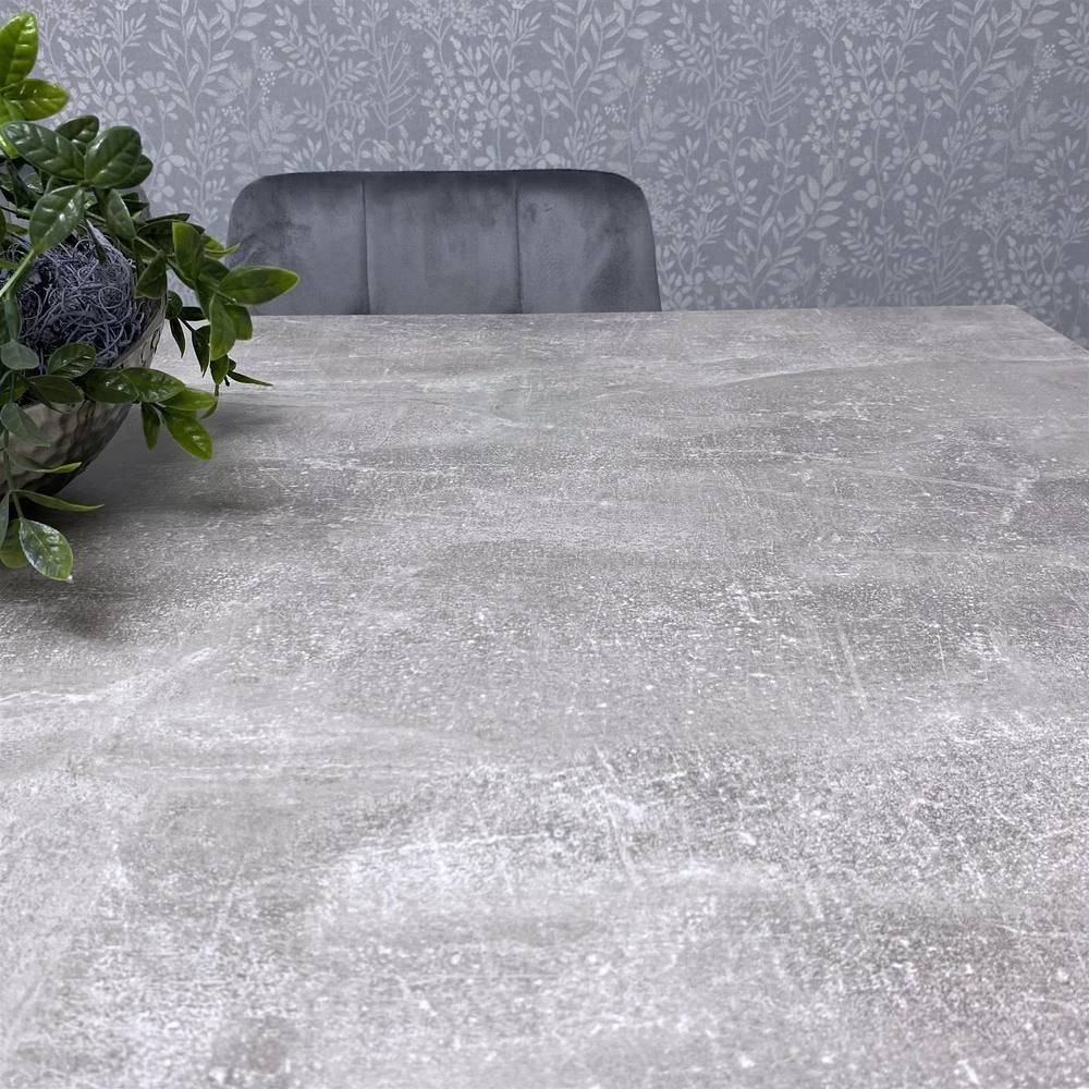Kosy Koala 6 Seater Grey Velvet Dining Table Set - image 3