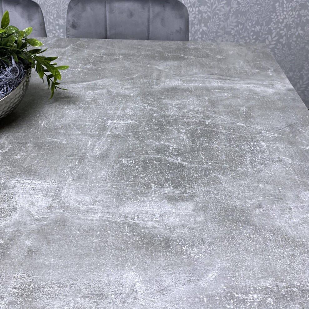 Kosy Koala 6 Seater Reinforced Wood and Velvet Dining Table Set with Bench Black and Grey - image 4