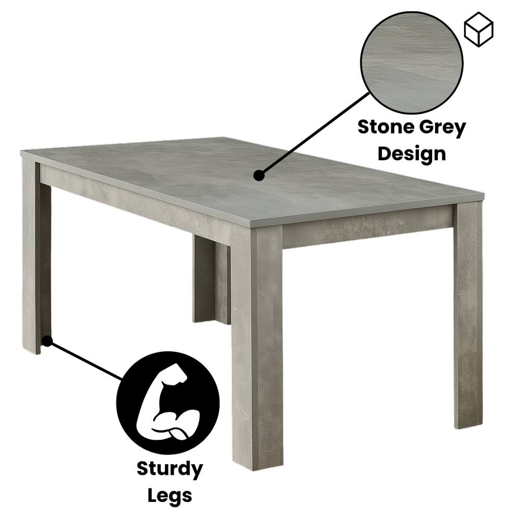 Kosy Koala 6 Seater Stone Dining Set Grey - image 4