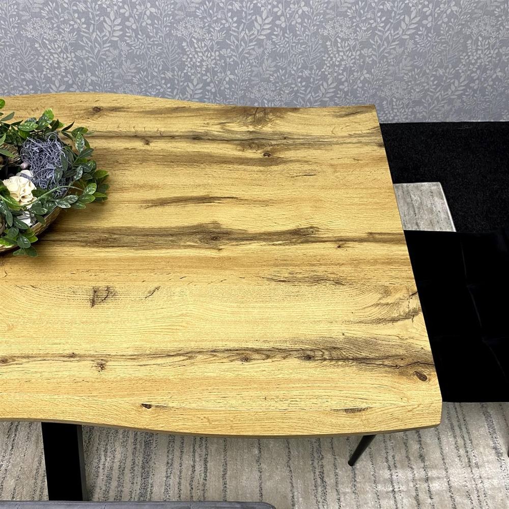 Kosy Koala 6 Seater Velvet Wooden Rectangle Dining Set with Bench Black - image 2