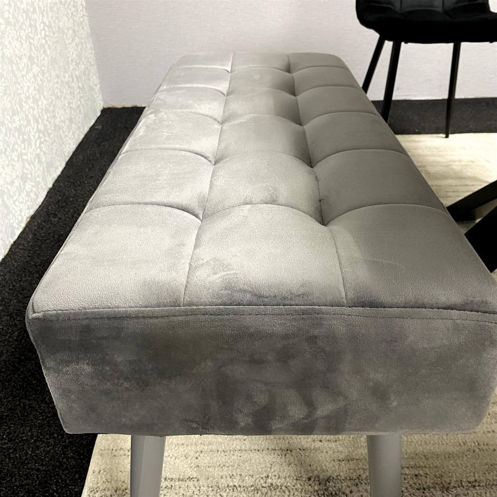 Kosy Koala 6 Seater Velvet Wooden Rectangle Dining Set with Bench Black - image 5