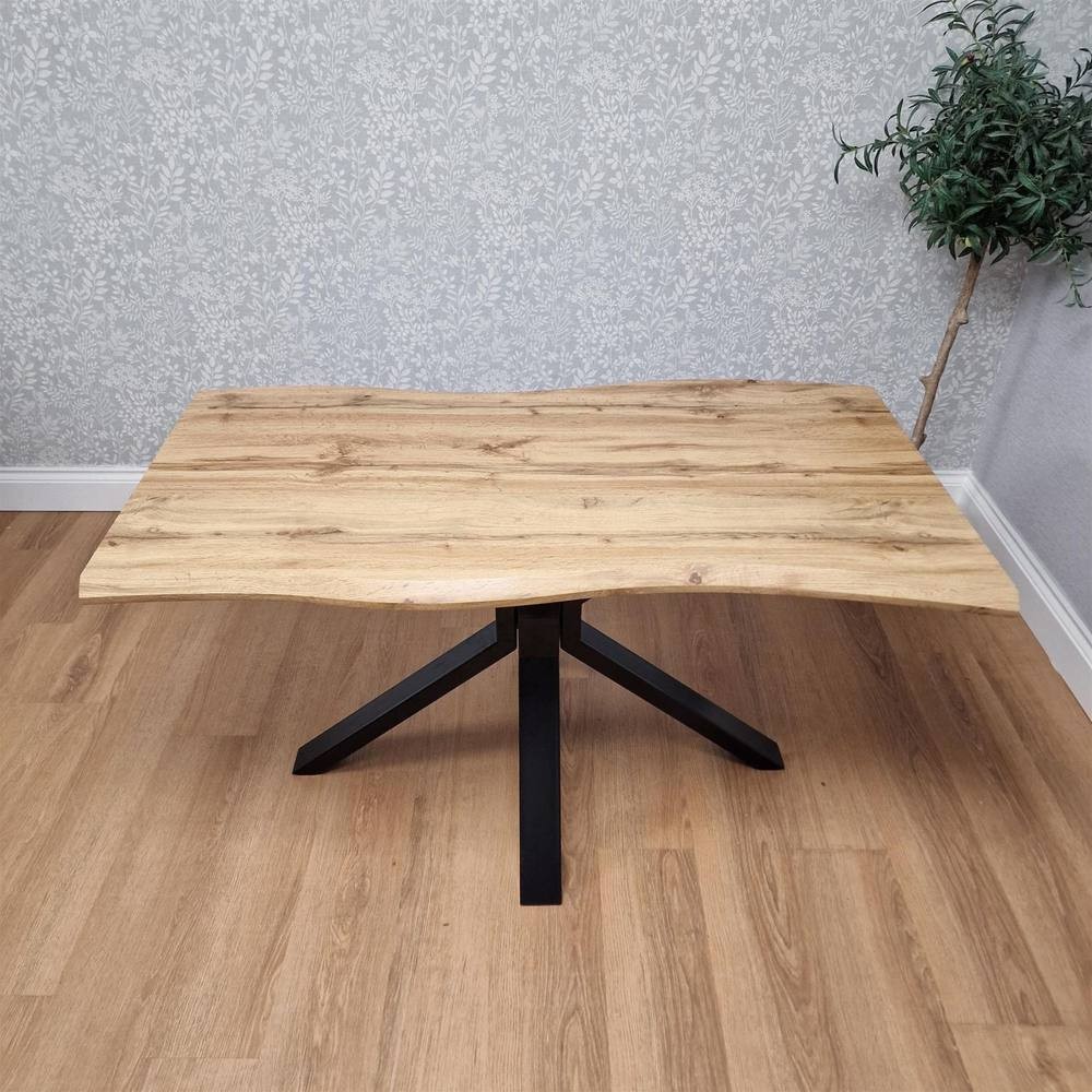 Kosy Koala 6 Seater Wood and Velvet Dining Table Set with Bench Black and Grey - image 4