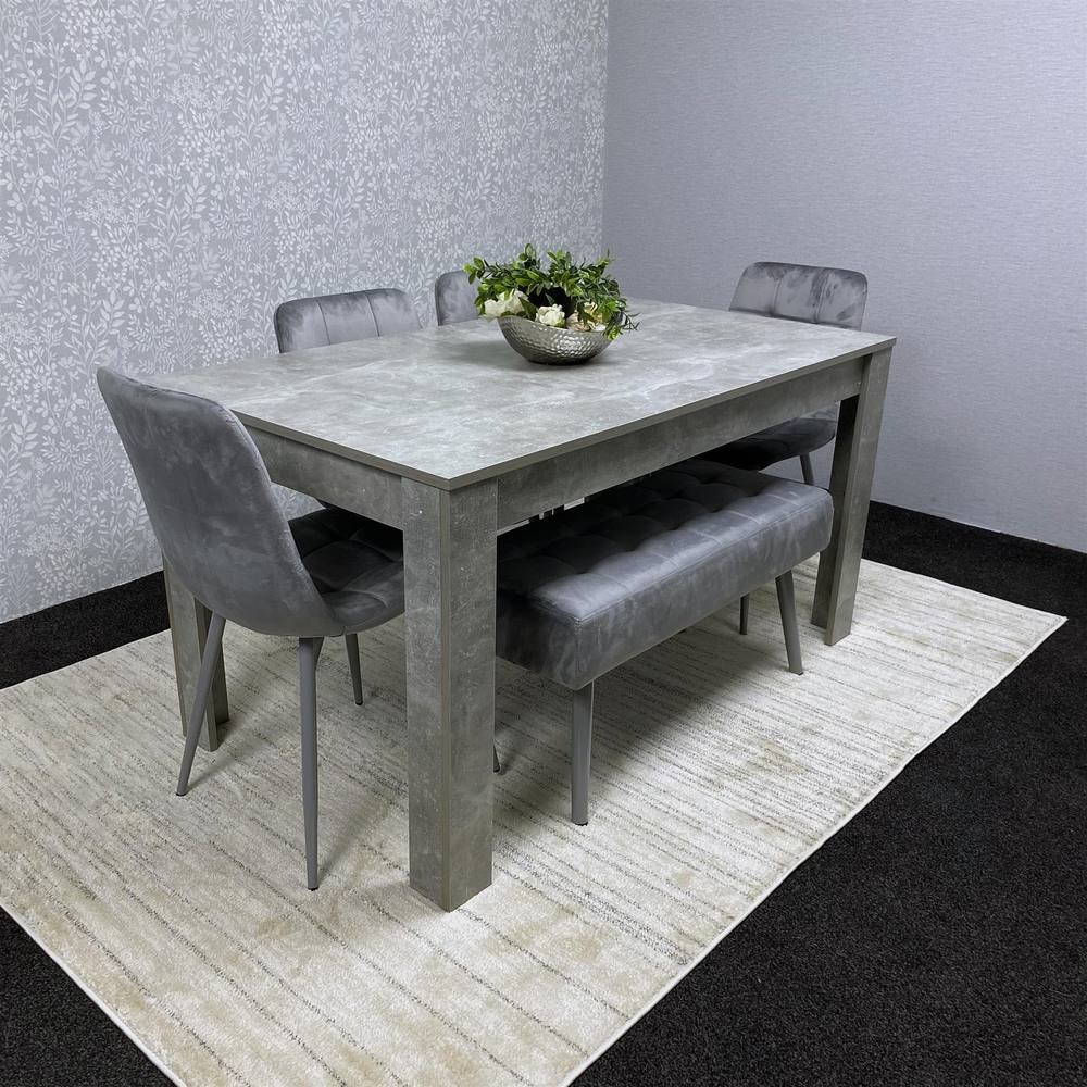Kosy Koala Grey 6 Seater Stone Dining Set - image 2