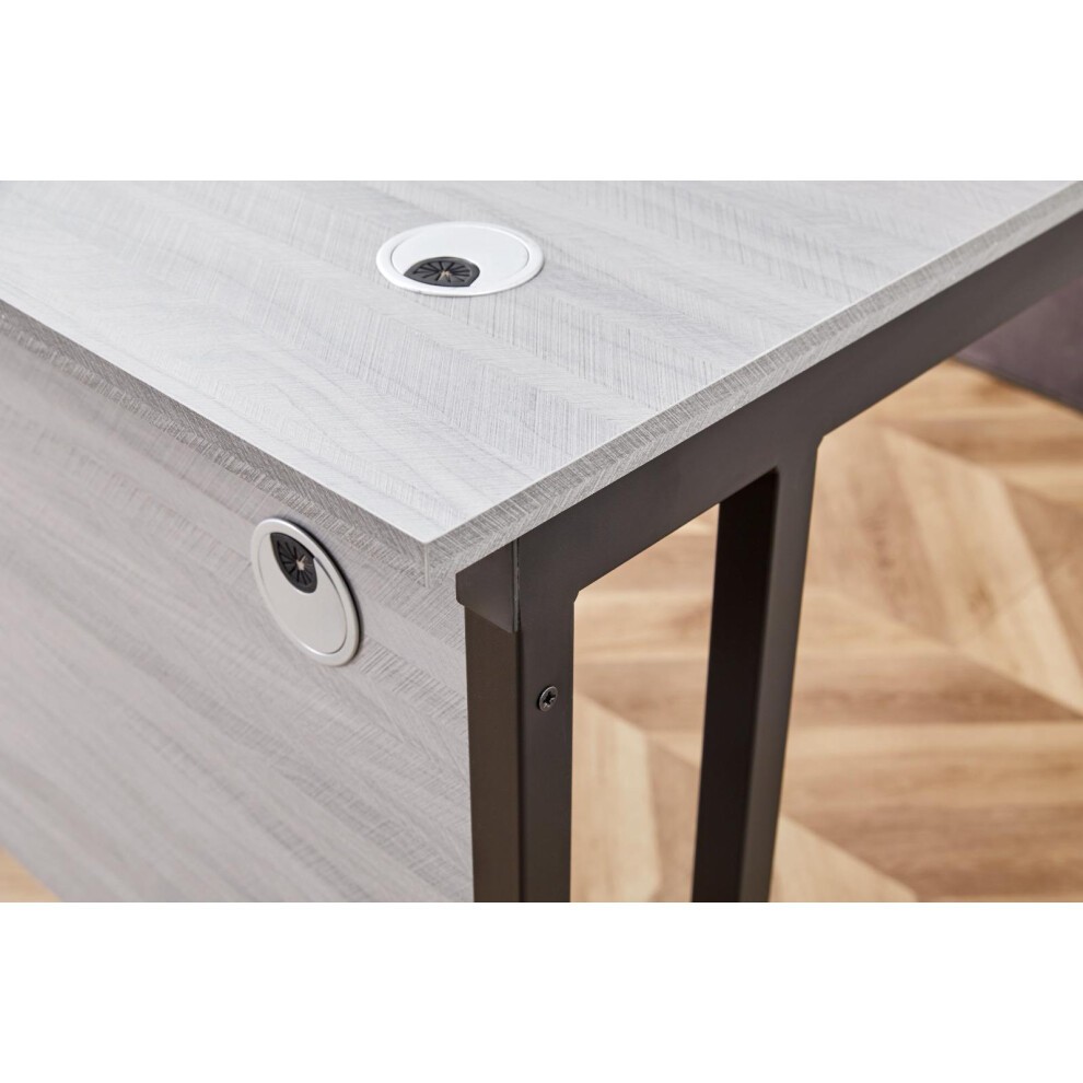 Kosy Koala Grey Wooden L Shaped Office Desk with Drawer Unit and Black Chair - image 4