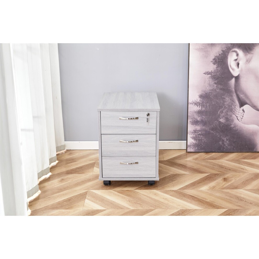 Kosy Koala Grey Wooden L Shaped Office Desk with Drawer Unit - image 2