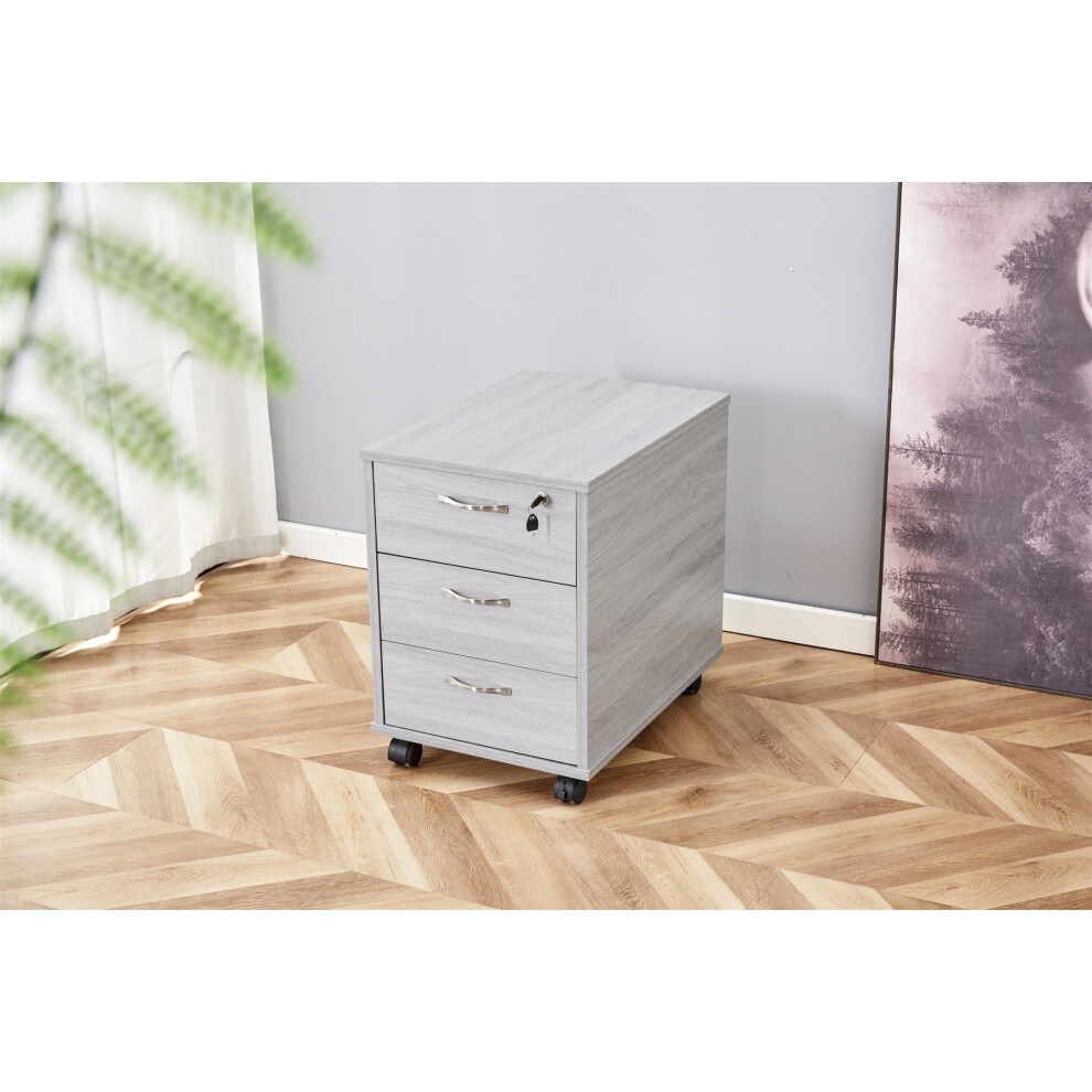 Kosy Koala Grey Wooden L Shaped Office Desk with Drawer Unit - image 3