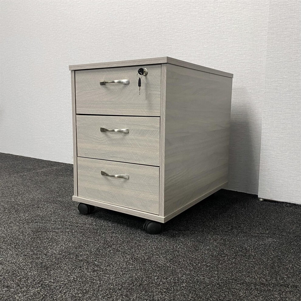 Kosy Koala Grey Wooden Office Desk with Drawer Unit and Black Chair - image 3