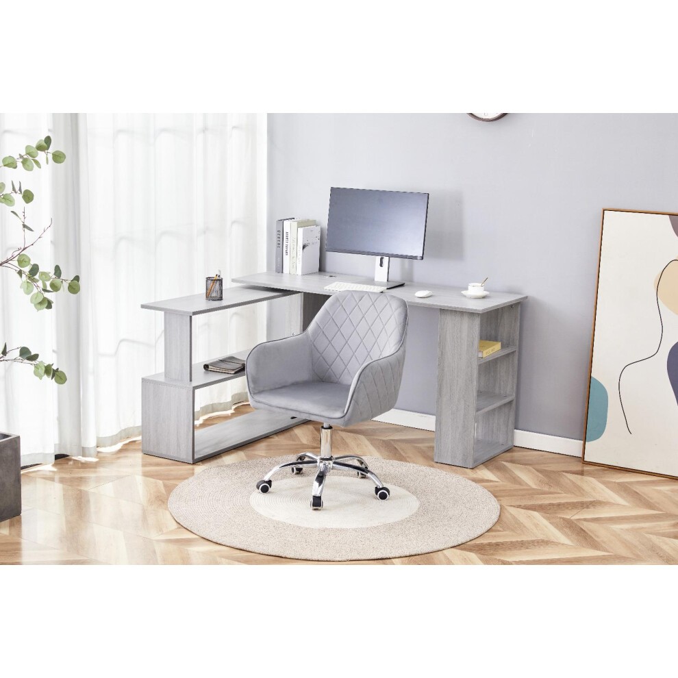 Kosy Koala Grey Wooden Office Desk with Drawer Unit and Chair - image 2