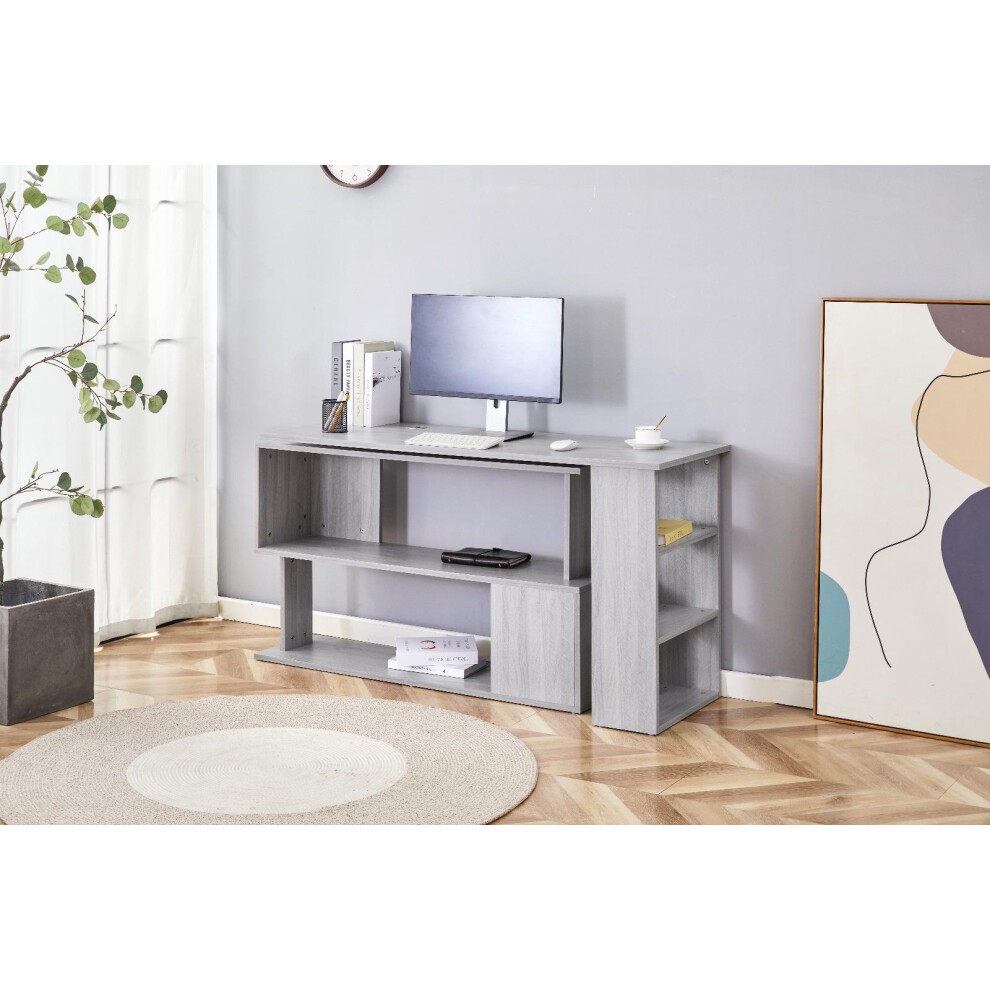 Kosy Koala Grey Wooden Office Desk with Drawer Unit and Chair - image 4