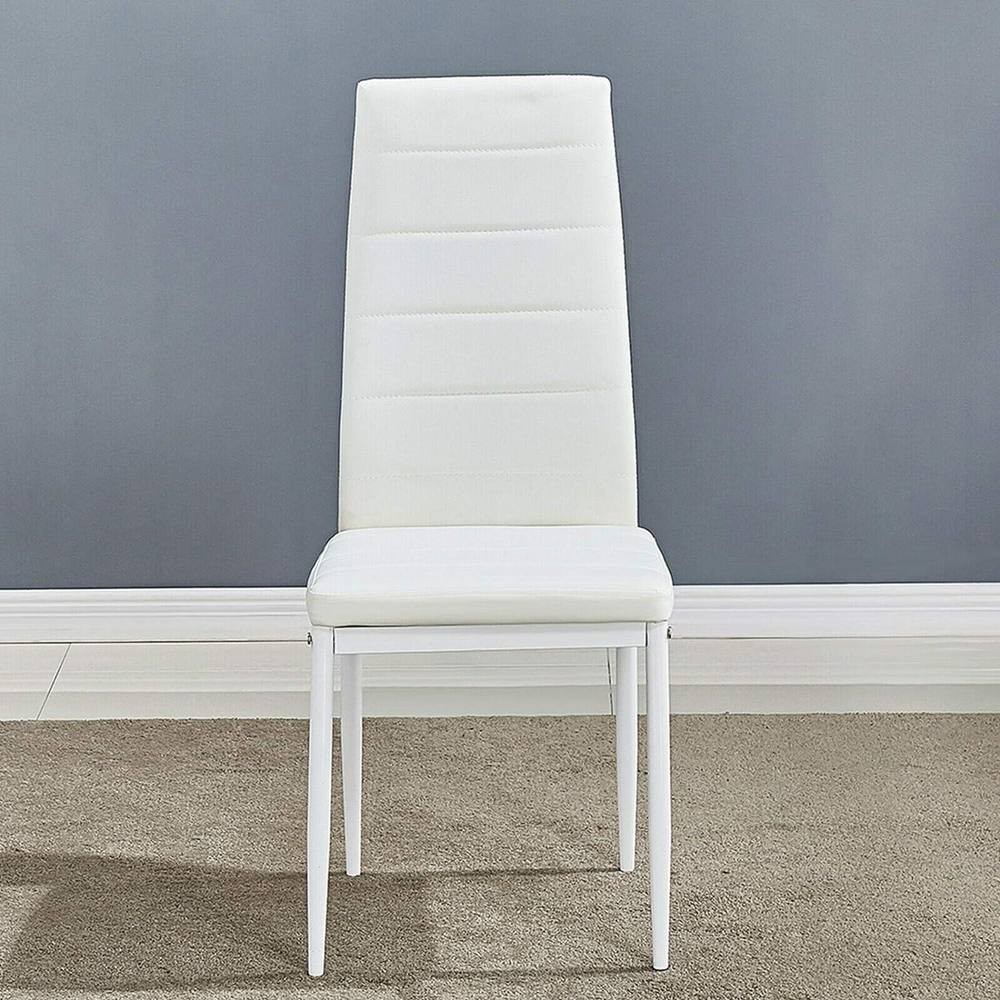 Kosy Koala Set of 4 White Faux Leather Dining Chair - image 2