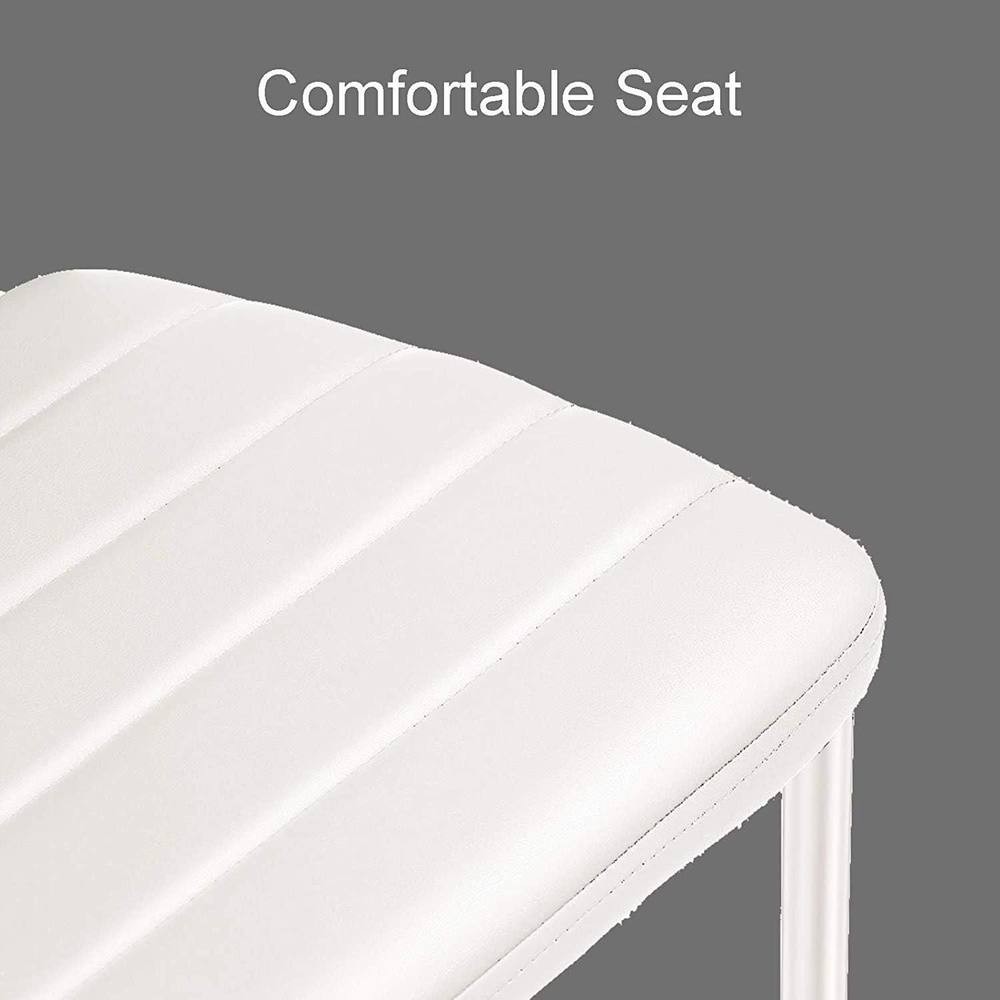 Kosy Koala Set of 4 White Faux Leather Dining Chair - image 4