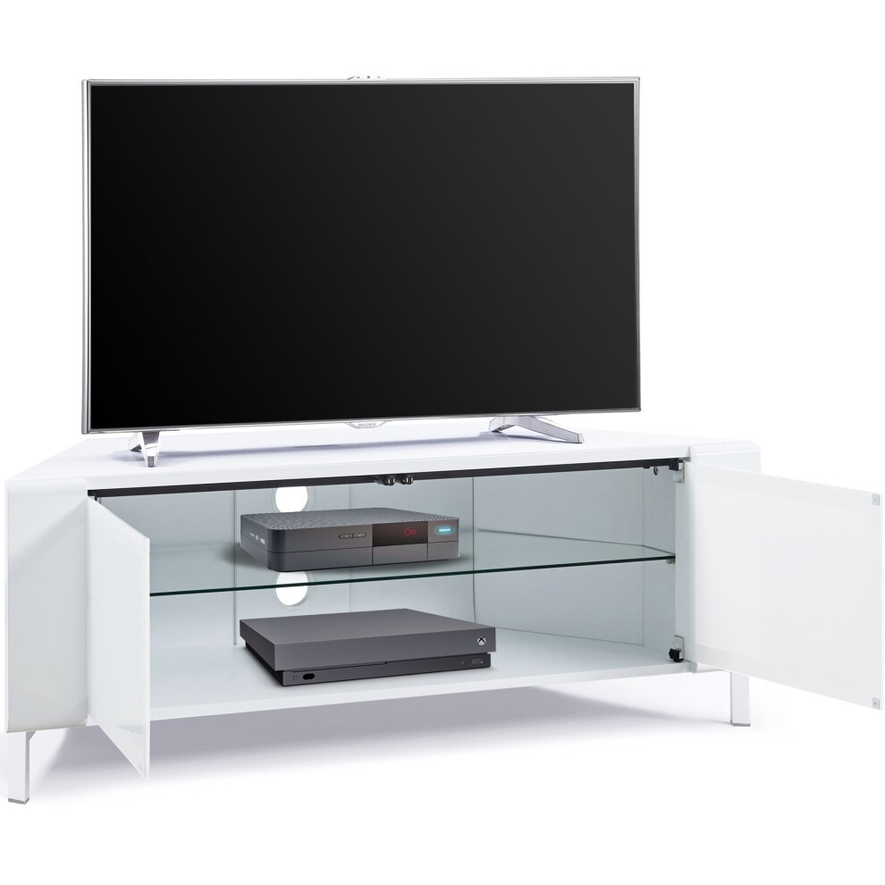 MDA Designs Corvus 2 Door Black and Oak TV Unit - image 4