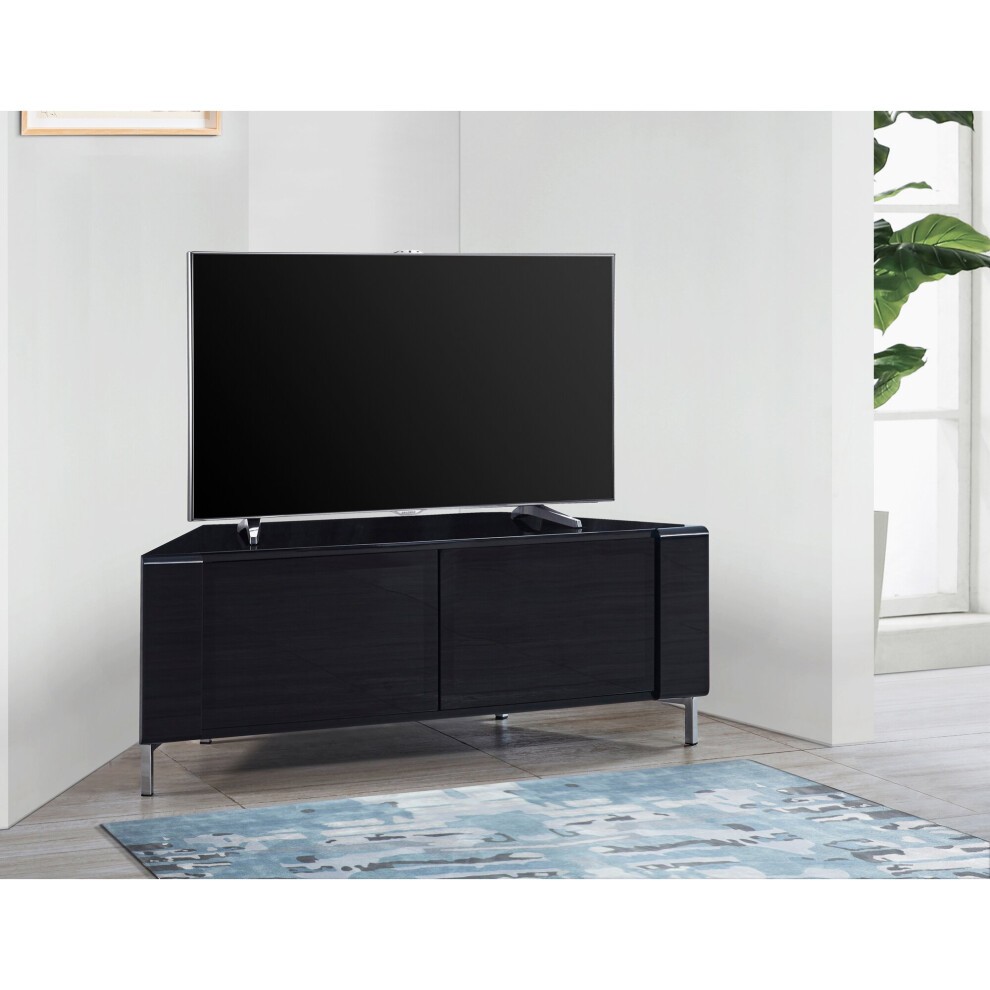 MDA Designs Corvus 2 Door Black and Walnut TV Unit - image 2