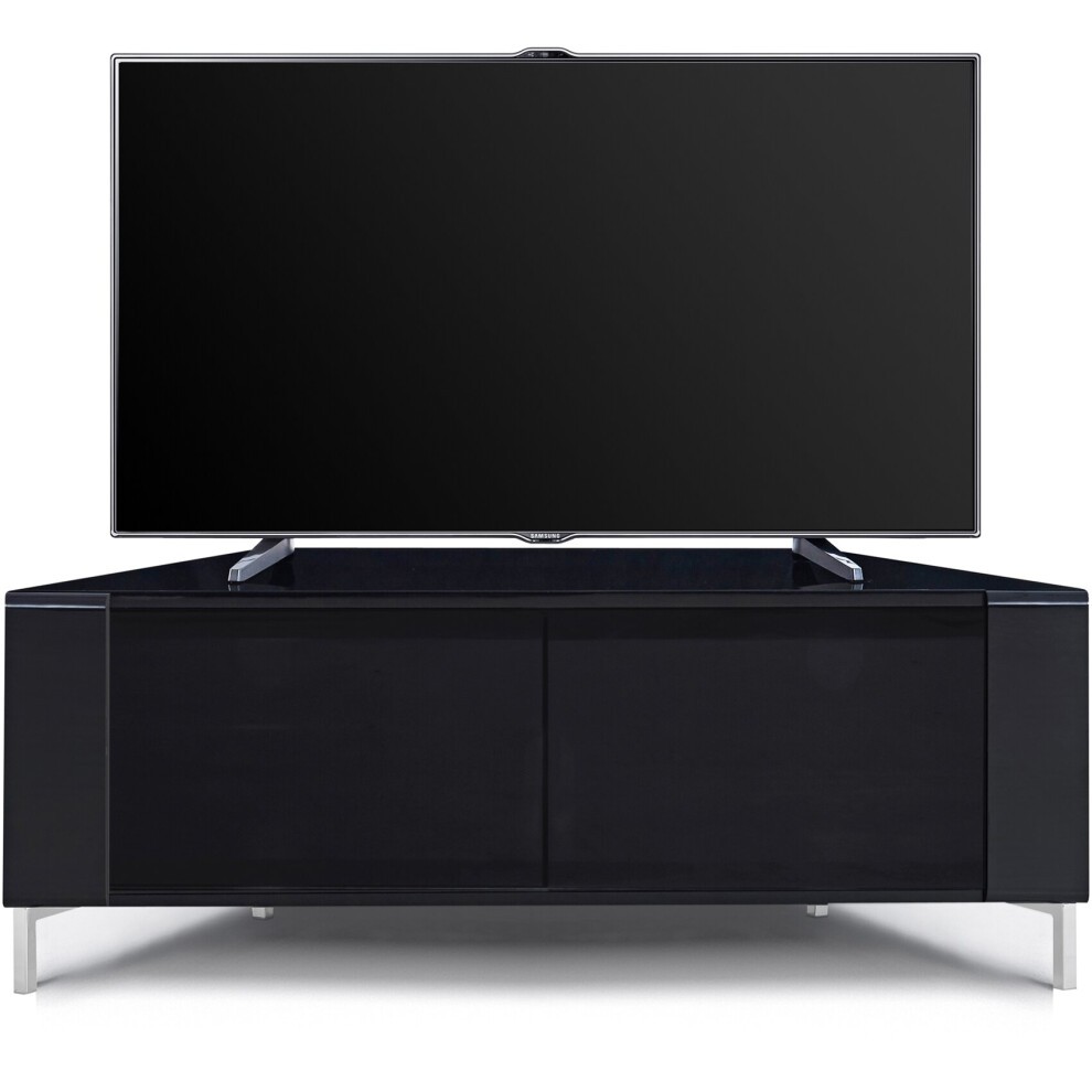 MDA Designs Corvus 2 Door Black and Walnut TV Unit - image 3