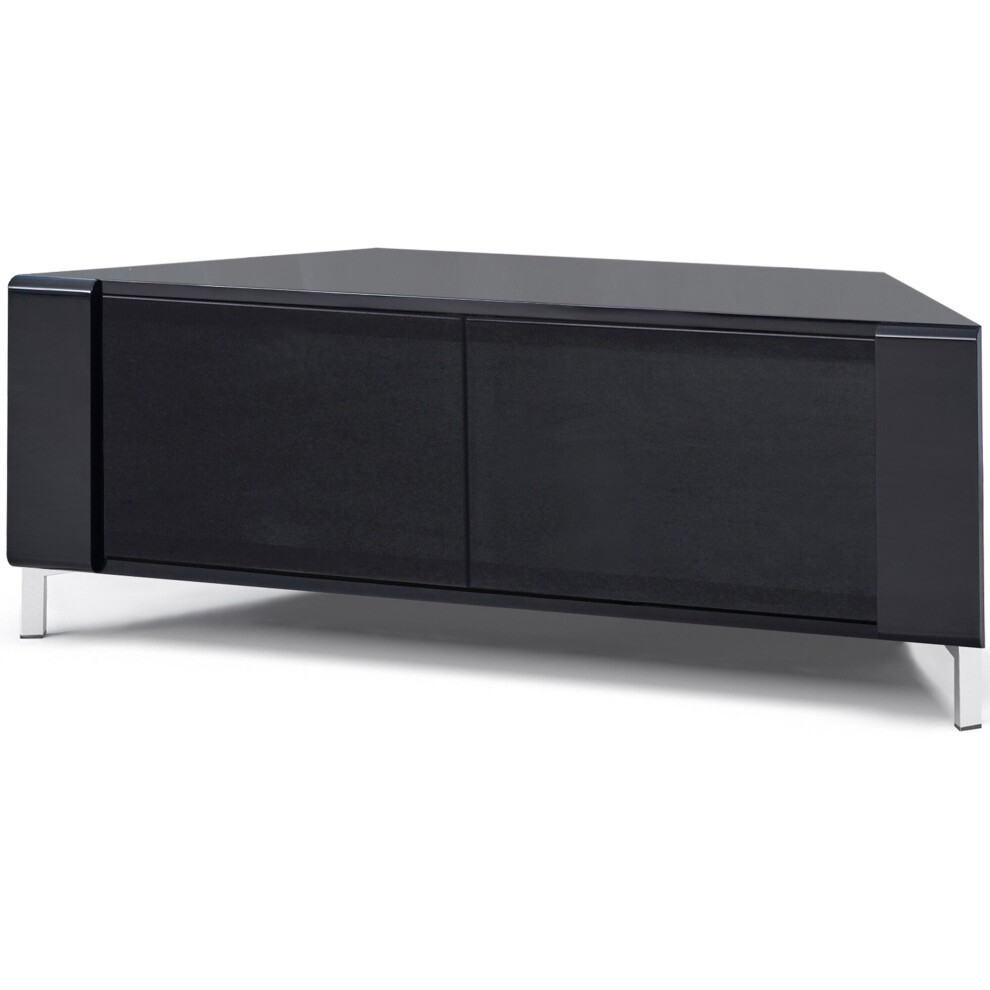 MDA Designs Corvus 2 Door Black and Walnut TV Unit - image 5