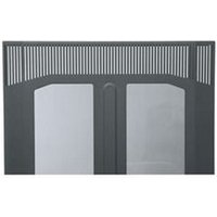 Black Middle Atlantic plexi front door with 41 rackspaces, vented top panel, and clear central plexiglass section.