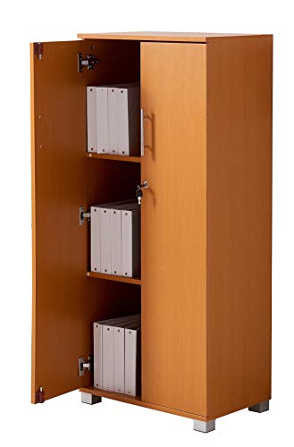 MMT Furniture Designs 2 Door Beech Lockable Tall Filing Cabinet - image 2