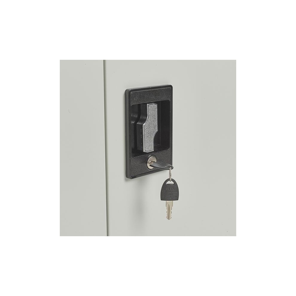 MMT Furniture Designs 2 Door Grey Metal Filing Lockable Filing Cabinet - image 3