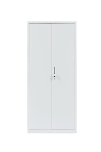 MMT Furniture Designs 2 Door Grey Metal Lockable Storage Cabinet - image 2